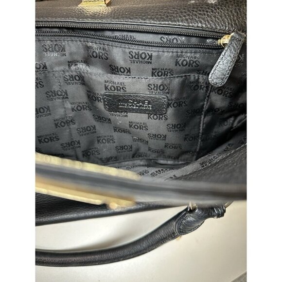 Michael Kors Black Satchel Leather Handbag no strap - Picture 7 of 8